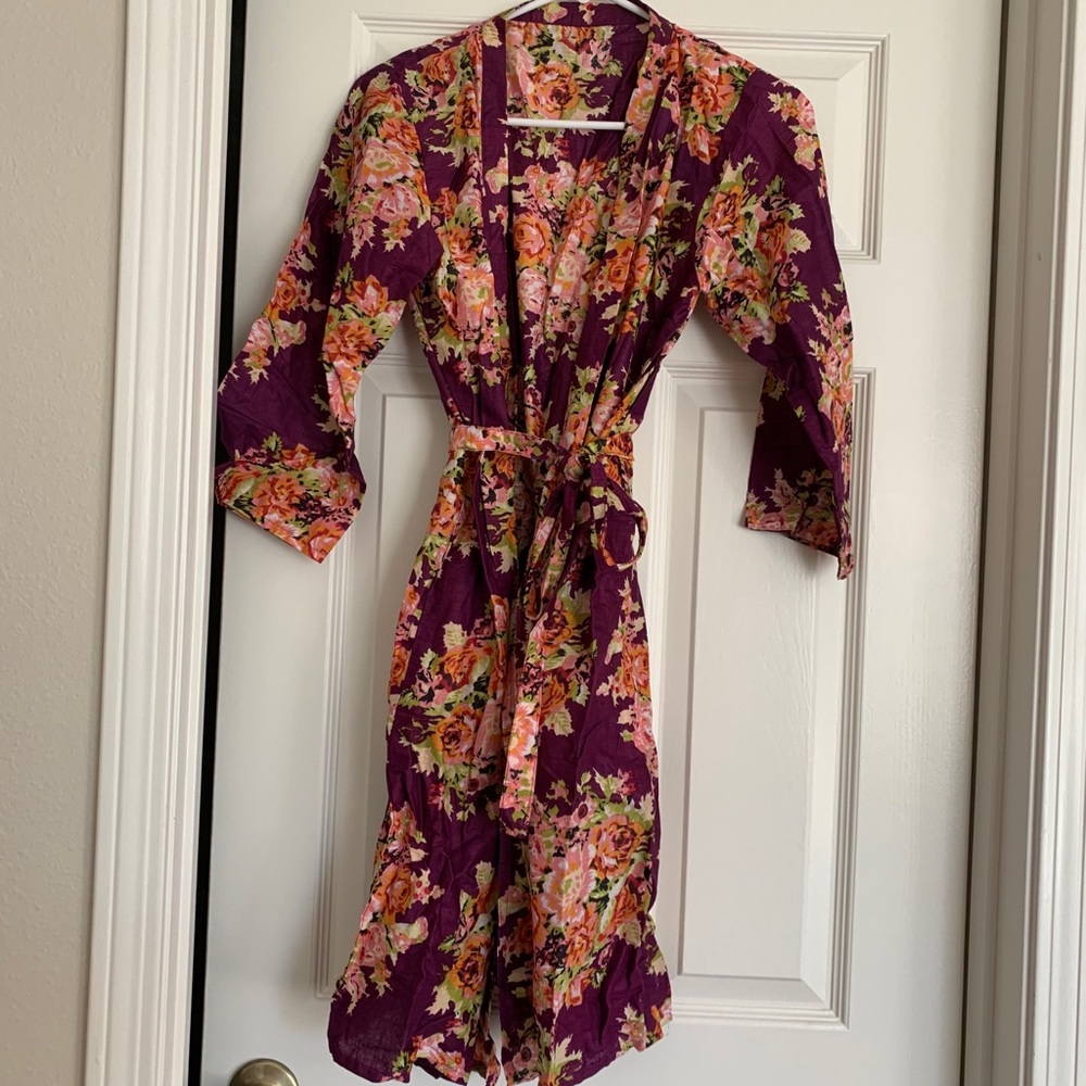 Floral Purple Robe